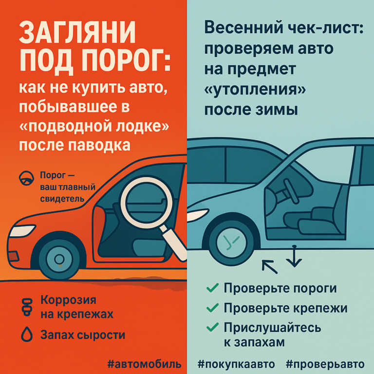Как избежать покупки утопленника на рынке автомобилей после зимы