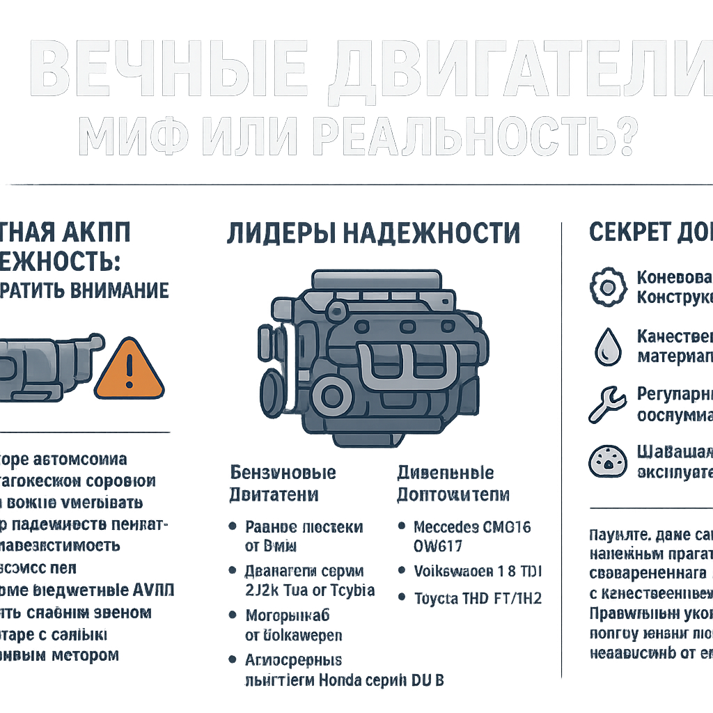 Мечтаете о двигателе, который переживет даже апокалипсис? Узнайте, какие моторы Toyota, Mercedes и Volvo действительно считаются «вечными» и почему.